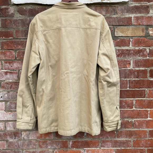 Eddie Bauer Cotton Twill Heavyweight Chore Jacket Beige Barn Coat Size Large - Picture 4 of 5